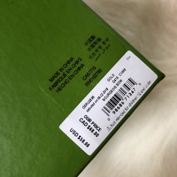 Kate Spade ♠️ NWT Faux Diamond Bow Earrings - Picture 7 of 8